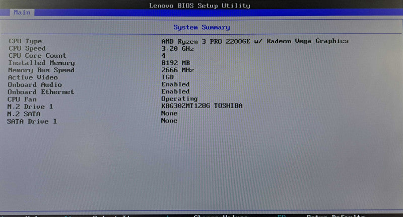 Lenovo M715q USFF | Ryzen 3 PRO 2200GE @ 3.20GHz 4C, 8GB DDR4, 128GB NVMe