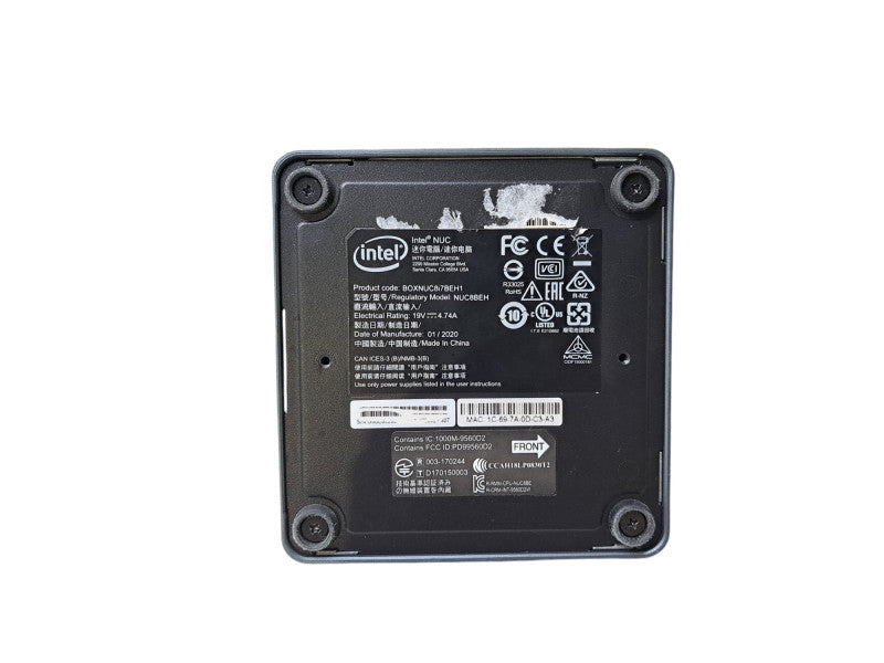 Intel NUC BOXNUC8I7BEH1 | i7-8559U @ 2.70GHz, 16GB DDR4, No HDD/OS