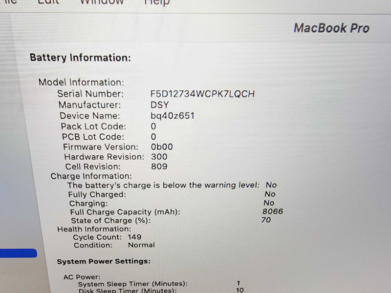 Apple Macbook Pro 2019 16\\" 6-Core i7-9750H @ 2.6GHz 16GB DDR4 512GB SSD Radeon Pro 5300M 4GB (
