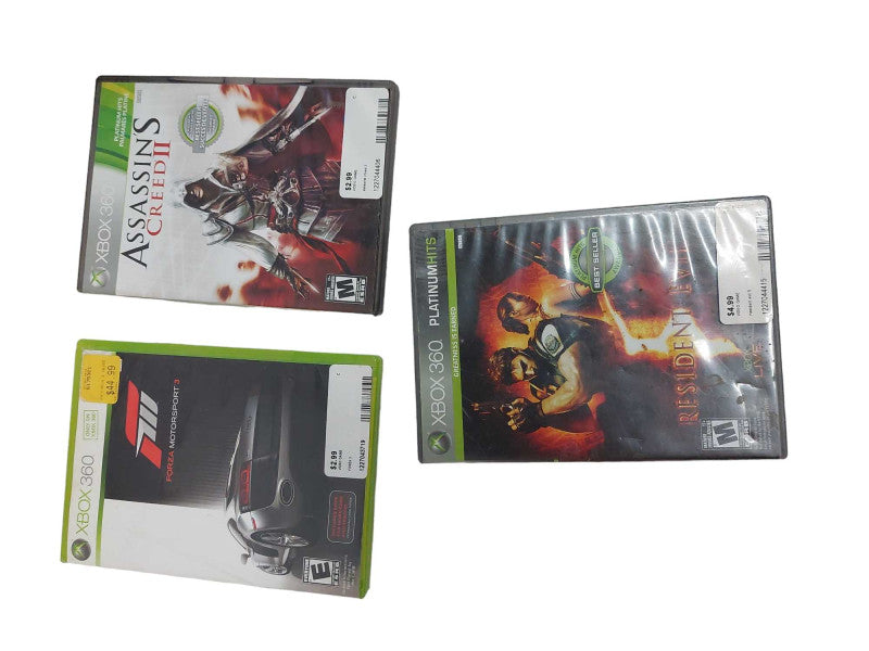 Bundle of 3 Xbox 360 Video Games Boxed with Games  =