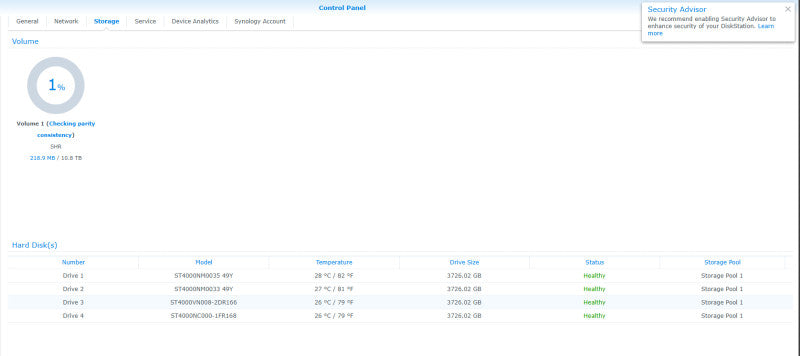Synology DS411+II 4-Bay Desktop NAS Server, 4x 4TB 3.5\\" HDDs