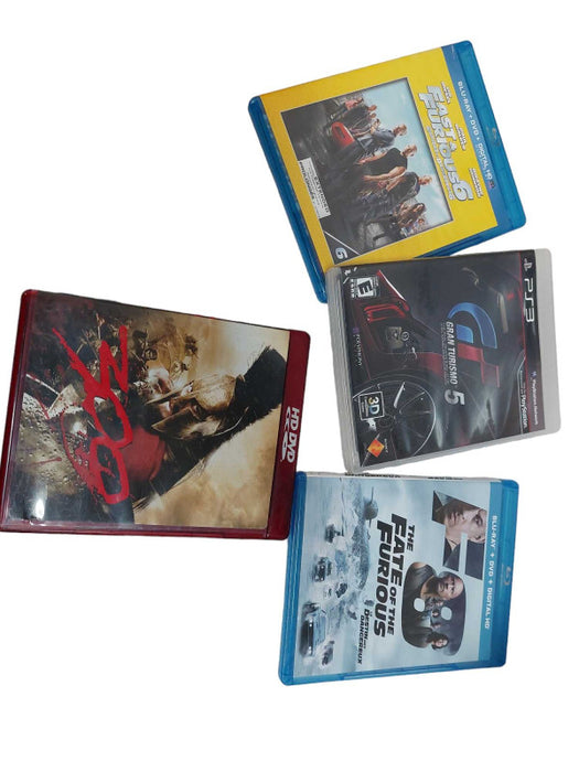 Bundle of 2 BluRays & PS3 Game & HD DVD Movie 300 for PS3 Use  =