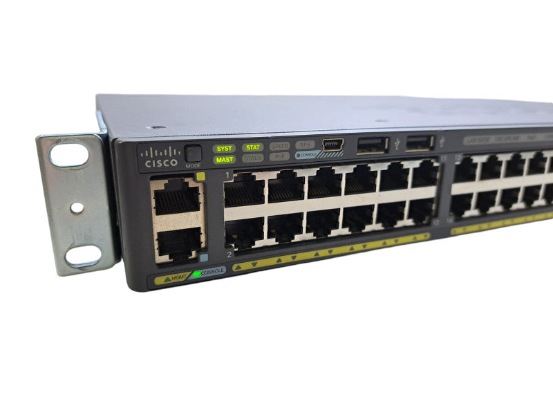 Cisco WS-C2960X-48LPD-L  | 48-Port Gigabit PoE+ 370W Switch | 2x 10G SFP+ Q