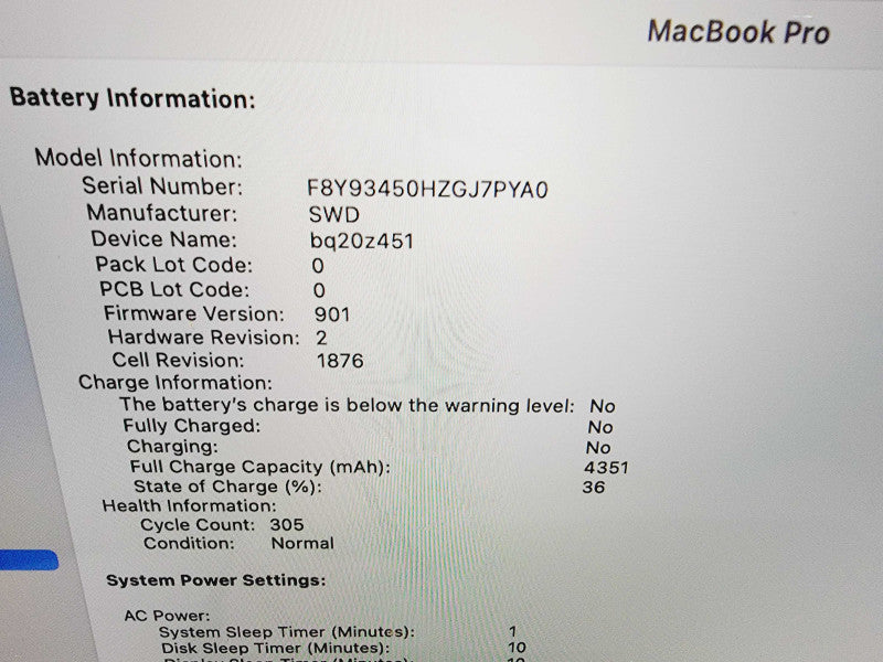 Apple Macbook Pro 2019 13\\" 4-Core i7-8569U @ 2.8GHz 16GB DDR3 512GB SSD (