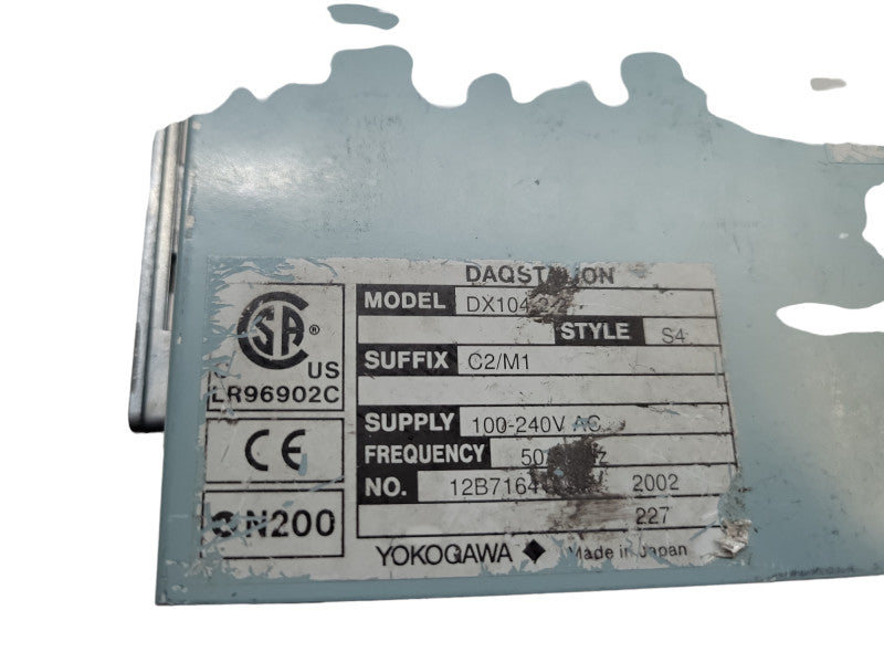 Yokogawa DX1004-2-2/RS-232/Ethernet Daqstation Paperless Recorder Q%