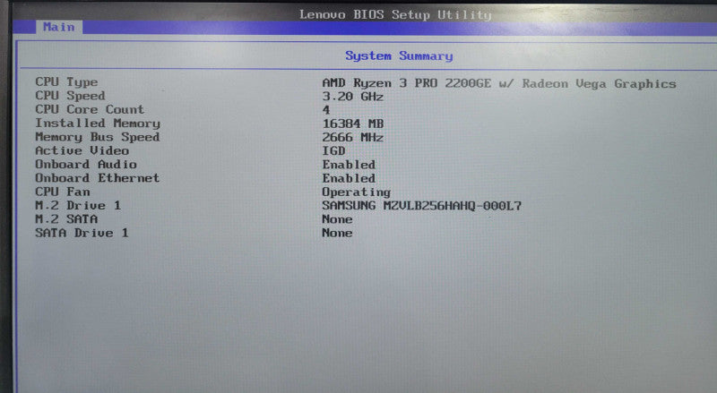 Lenovo M715q USFF | Ryzen 3 PRO 2200GE @ 3.20GHz 4C, 16GB DDR4, 256GB NVMe !