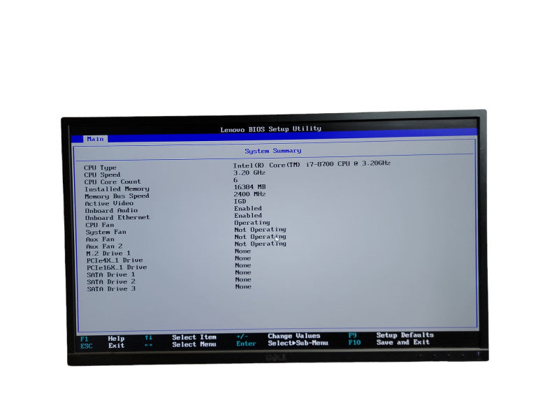 Lenovo ThinkCentre M720t Intel Core i7 - 8700 CPU @ 3.20GHz 16GB  DDR4 Ram QÎ¸