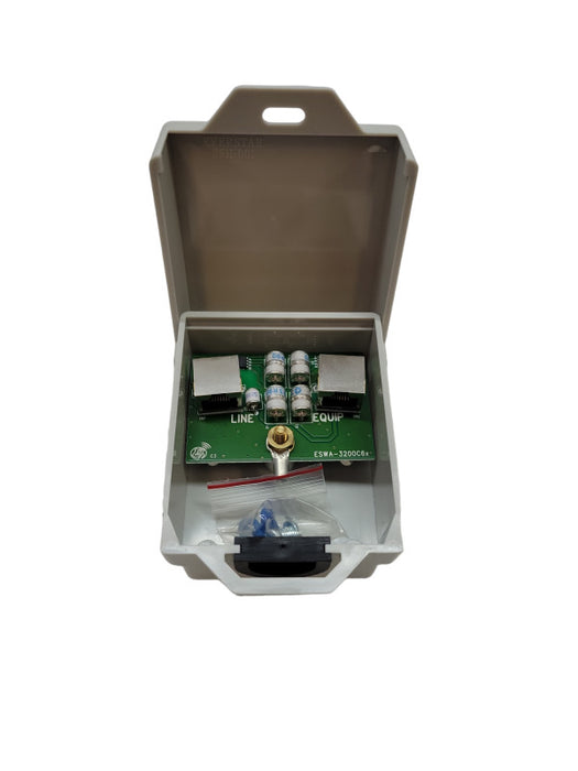 Surge Arrestor Ethernet GigE PoE - Compatible Outdoor Wall Mount 2xRJ45 Q%