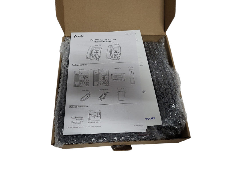 Poly VVX 150 Desktop Business IP Phone, POE 2200-48810-025 Brand New Q$