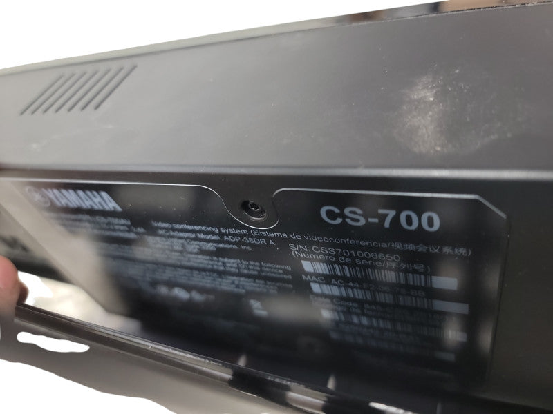 Yamaha CS-700AV Video Conferencing Camera & Audio Soundbar W/Power Adapter
