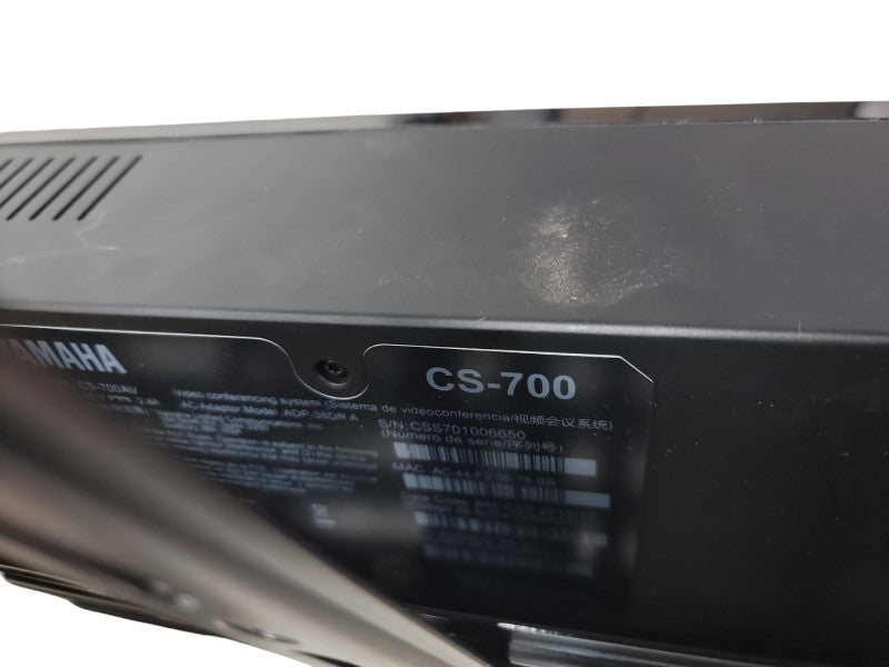 Yamaha CS-700AV Video Conferencing Camera & Audio Soundbar W/Power Adapter