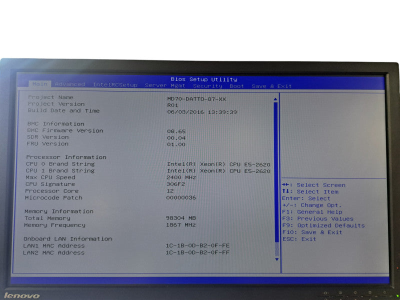 Datto Siris S3E 2U 12x 3.5\\" | 2x Xeon E5-2620 v3 @ 2.40GHz 6C, 96GB DDR4
