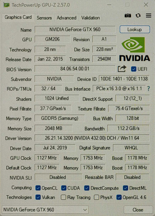 HP Pavilion Gaming Desktop, i7-8700 3.20GHz, 16GB DDR4, 256GB NVMe, GTX 960 2GB