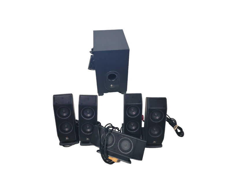 Complete LOGITECH X-540 5.1 Surround Sound Speaker System with Subwoofer