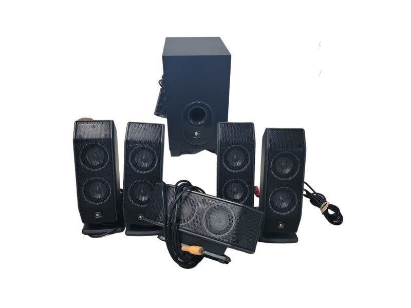 Complete LOGITECH X-540 5.1 Surround Sound Speaker System with Subwoofer