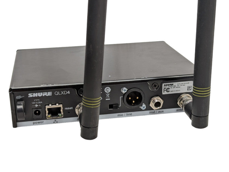 Shure QLXD4 G50 470-534MHz Digital Wireless Microphone Receiver -