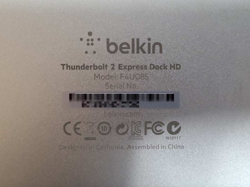 Belkin Thunderbolt 2 Express Dock HD F4U085, READ