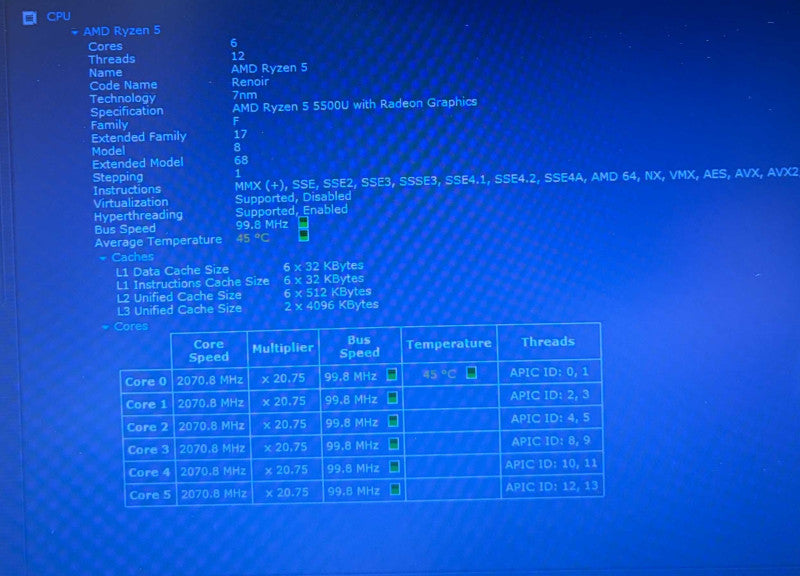 Lenovo ThinkPad E14 AMD Ryzen 5-5500U RADEON GPU 16GB RAM 256GB SSD READ  Lap200