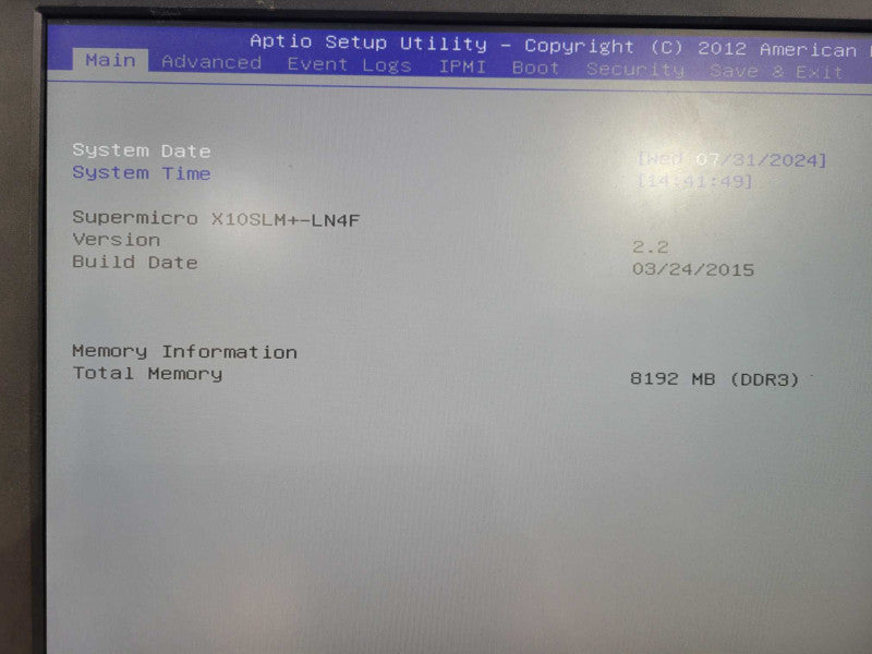 Supermicro X10SLM+-LN4F Intel G1820 @ 2.70 GHz 8GB RAM Low Power Server !
