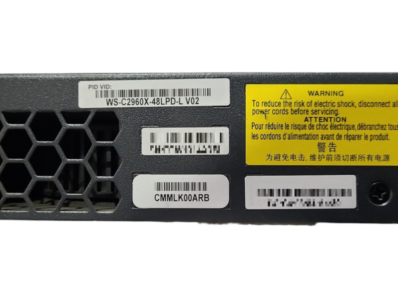 Cisco WS-C2960X-48LPD-L, 48-Port Gigabit PoE+ Switch, 2x 10G SFP+ w/ Stack