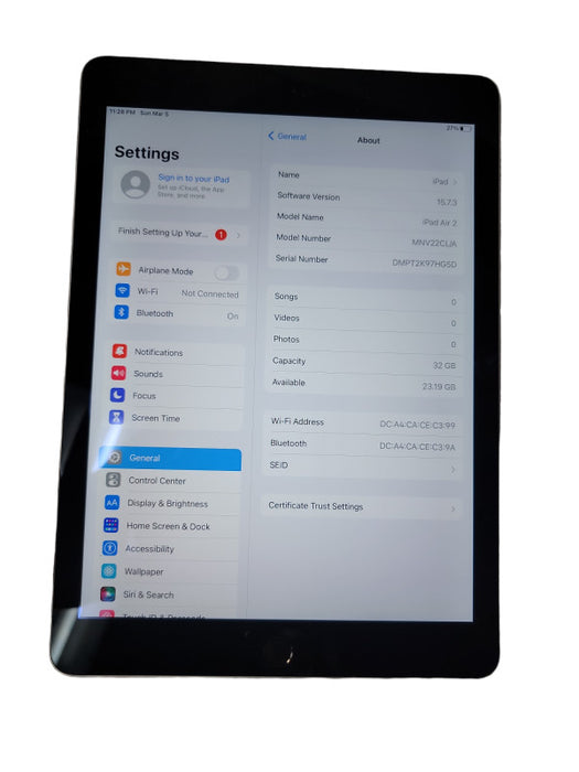 Apple iPad Air 2 9.7\\" A1566 16GB Silver Wifi