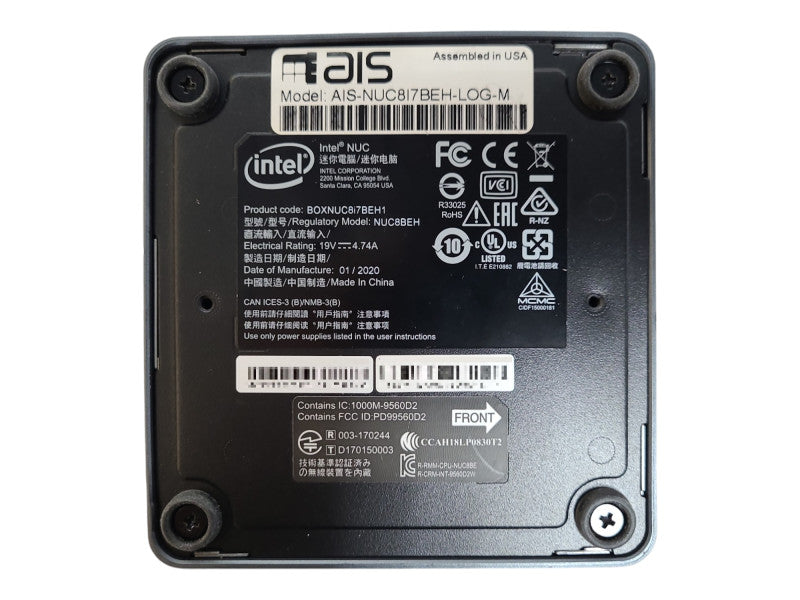 Intel NUC BOXNUC8I7BEH1, i7-8559U 2.70GHz, 8GB DDR4, 256GB NVMe, 1TB SSD, WiFi, PWR