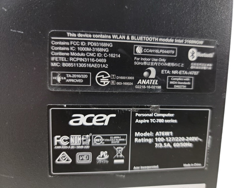 Acer Aspire TC-780 Moderate Gaming Desktop| Bluetooth, WIFI,  i5-7400, 12GB RAM, 512GB SSD SATA, GeForce GTX 750 TI