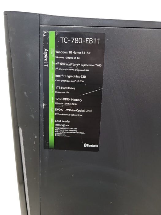 Acer Aspire TC-780 Moderate Gaming Desktop| Bluetooth, WIFI,  i5-7400, 12GB RAM, 512GB SSD SATA, GeForce GTX 750 TI