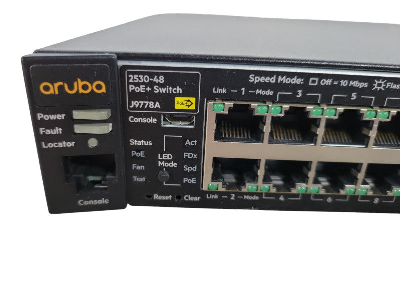 HPE Aruba 2530-48 PoE+ 48-Port Gigabit Ethernet Managed Network Switch J9778A !