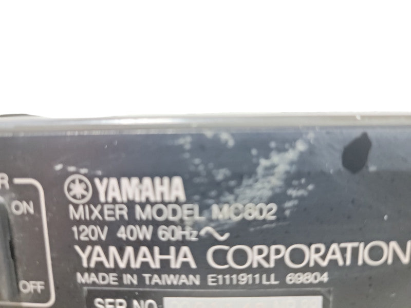 Vintage Yamaha Mixer MC802 Analog Audio Console System 8 Channel Sound Board