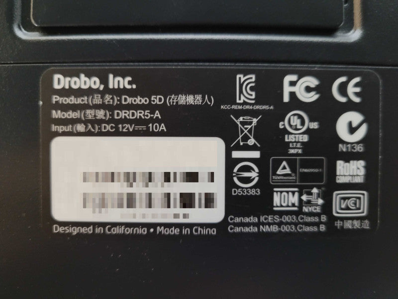 Drobo 5D DRDR5-A 5-Bay Storage Array, No HDD, READ