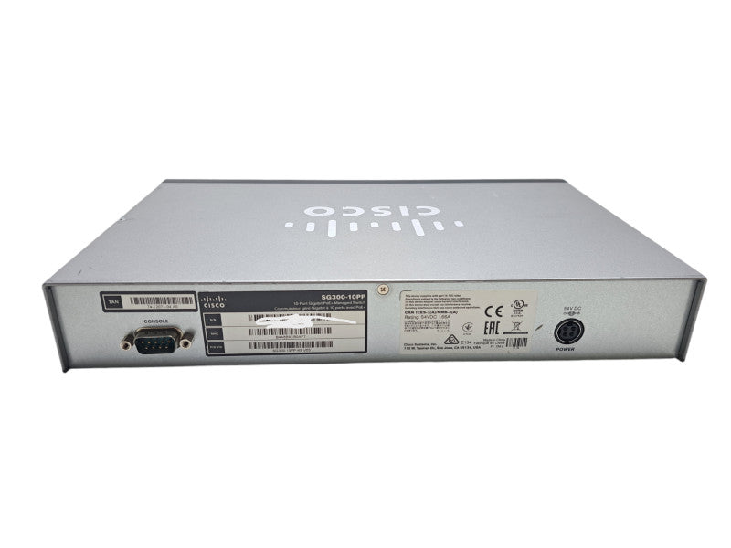 Cisco SG300-10PP | 10-Port Gigabit PoE+ Managed Ethernet Switch + PWR Adapter
