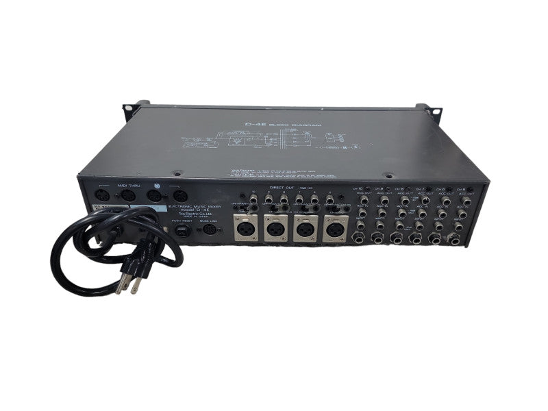 TOA D-4E Channel Electronic Music Mixer Preamplifier Equalizer Vintage