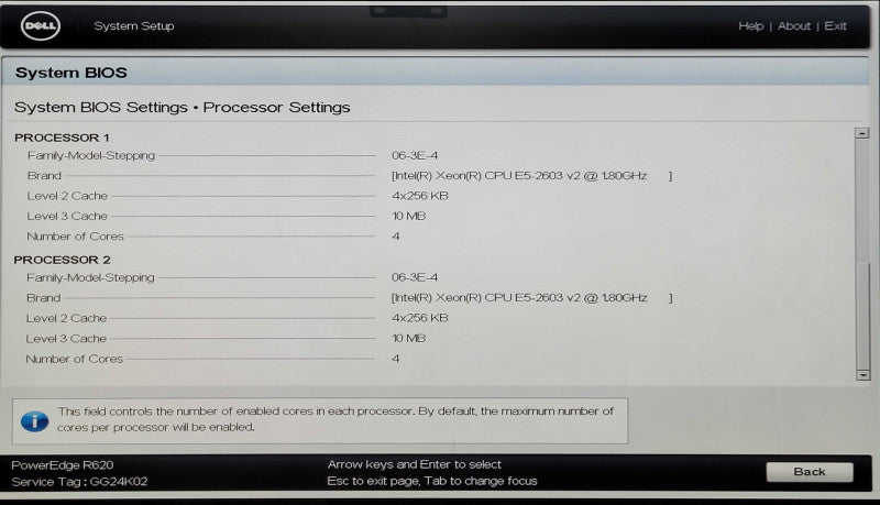 Dell PE R620 1U 8x 2.5", 2x Xeon E5-2603 v2 1.80GHz, 16GB DDR3, H710P Mini