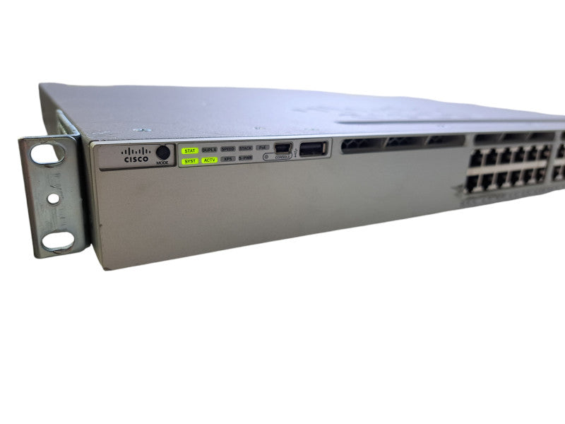 Cisco WS-C3850-24P-S V08 | 24-Port Gigabit PoE+ Switch | 1x 715W PSU
