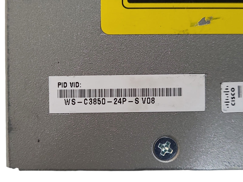 Cisco WS-C3850-24P-S, 24-Port Gigabit PoE+ Switch, 1x 715W PSU Q