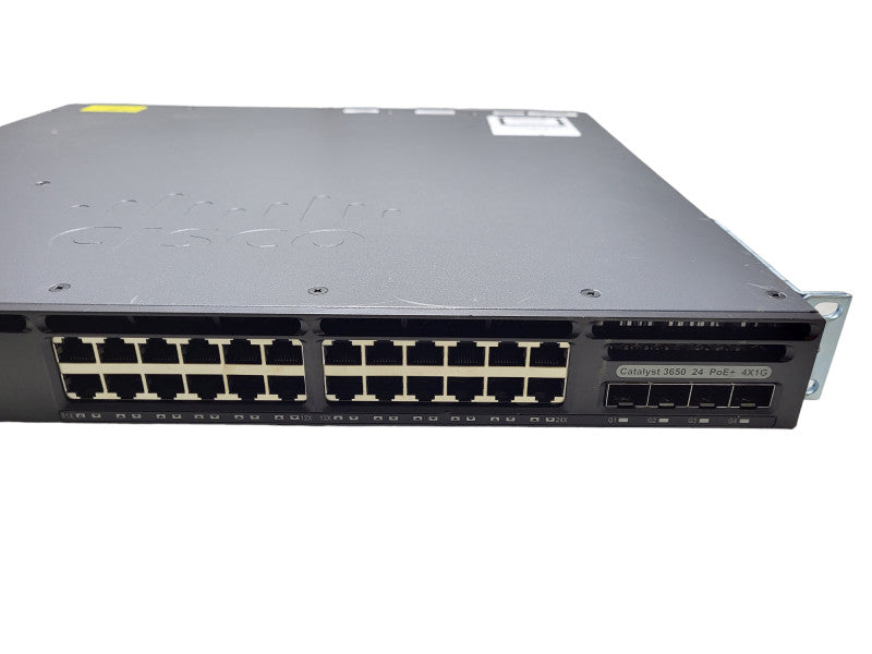 Cisco WS-C3650-24PS-L 24 Port PoE+ Gigabit Switch 4X1G Module $