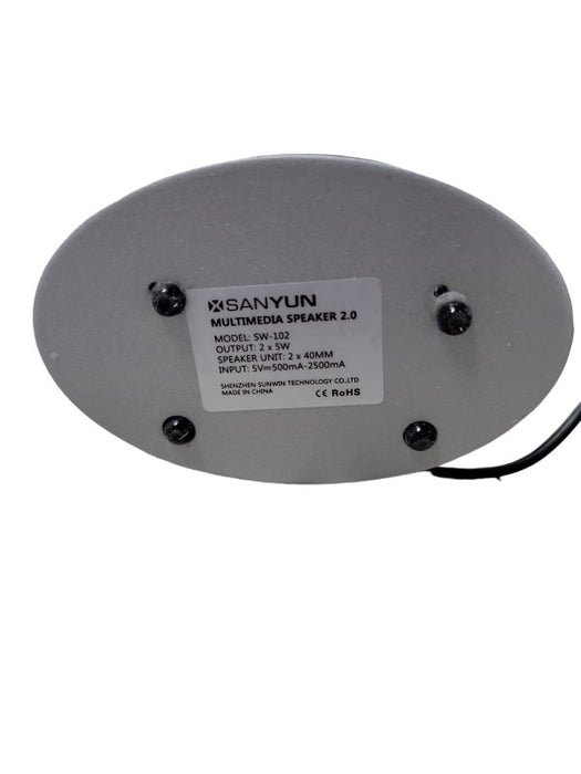Sanyun SW102 Computer Speakers, 5Wx2, Deep Bass Plug & Play