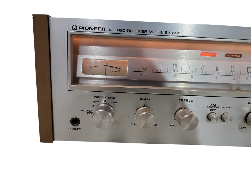 Vintage 1970's Pioneer SX-550 Stereo Receiver AM/FM Stereo Tuner Phono