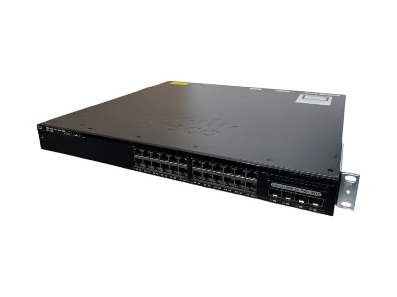 Cisco WS-C3650-24PS-L, 24 Port PoE+ Gigabit Switch + 2x 640W PSU & 4X1G