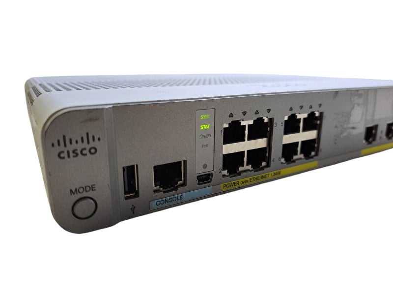 Cisco WS-C2960CX-8PC-L V03 | 8 Port Gigabit PoE+ 124W 2x SFP | Silent Switch