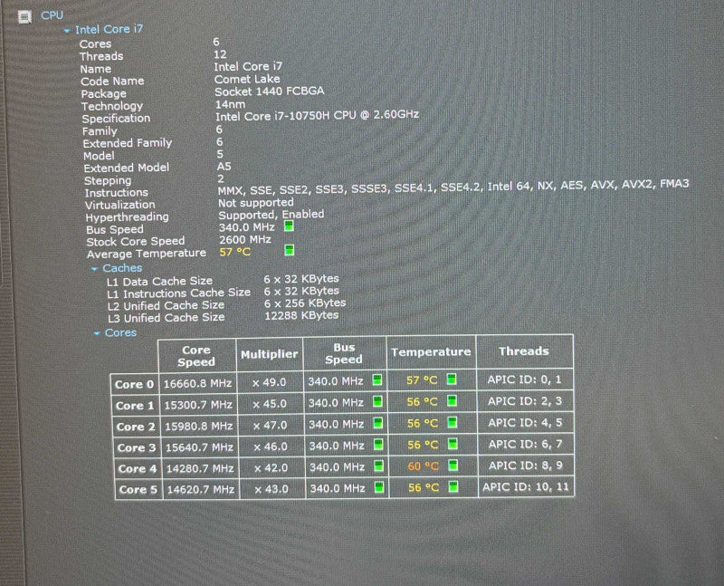 Dell G7 7700 i7-10750H@2.6GHz NVIDIA GeForce RTX2070 8GB GPU 32GB RAM 1TB SSD Q Lap200