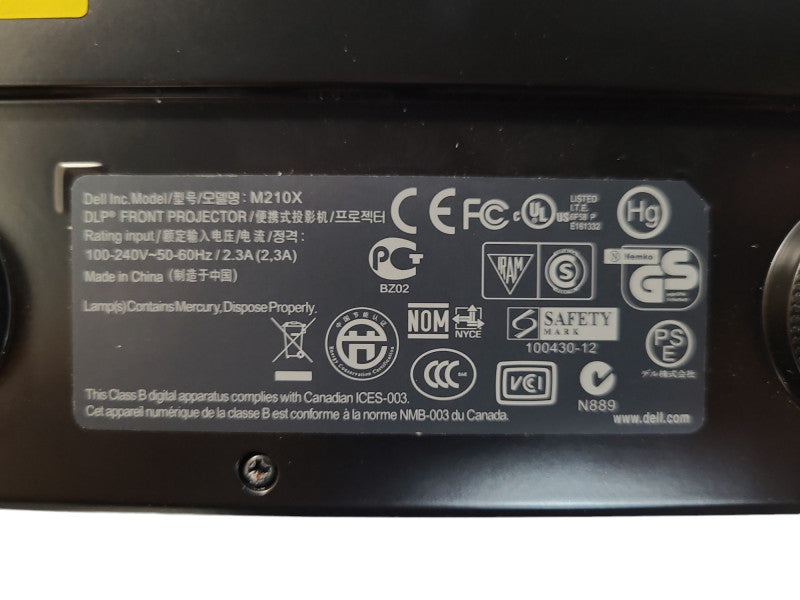 Dell M210X XGA Portable Projector, Lamp Hour: 812Hrs w/ Case & HDMI