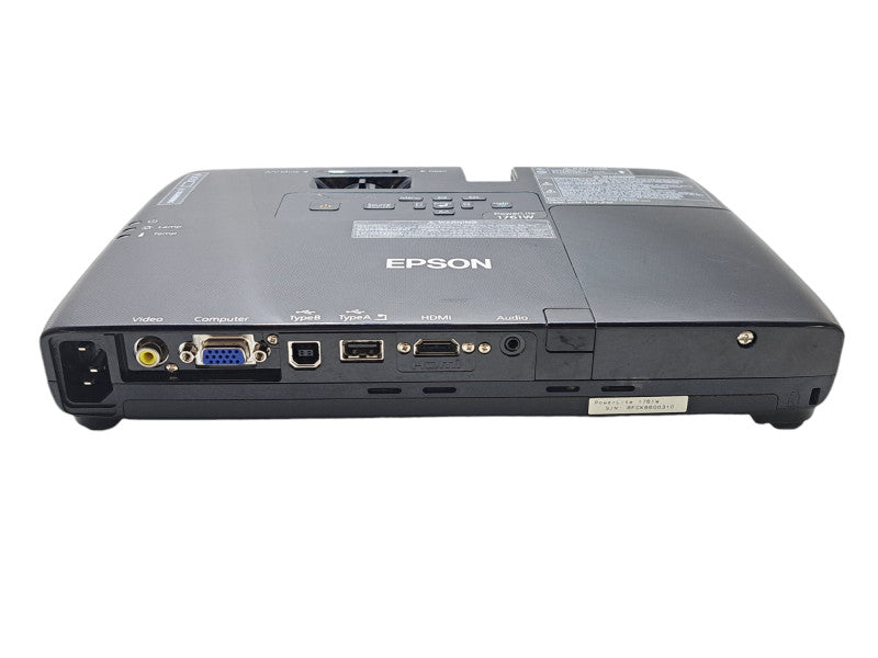 Epson PowerLite 1761W H478A 2600 Lumens WXGA 3LCD Projector | 1405 Lamp Hours