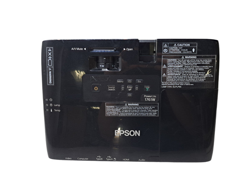 Epson PowerLite 1761W H478A 2600 Lumens WXGA 3LCD Projector | 1405 Lamp Hours