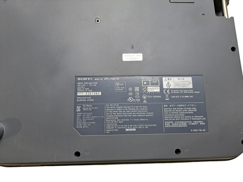 Sony VPL-PWZ10 | 5,000 Lumens WXGA Projector |1526 HRs