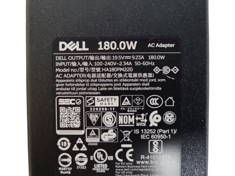 Dell WD19S K20A001 K20A USB-C Docking Station Dock w/ 180W AC Adapter