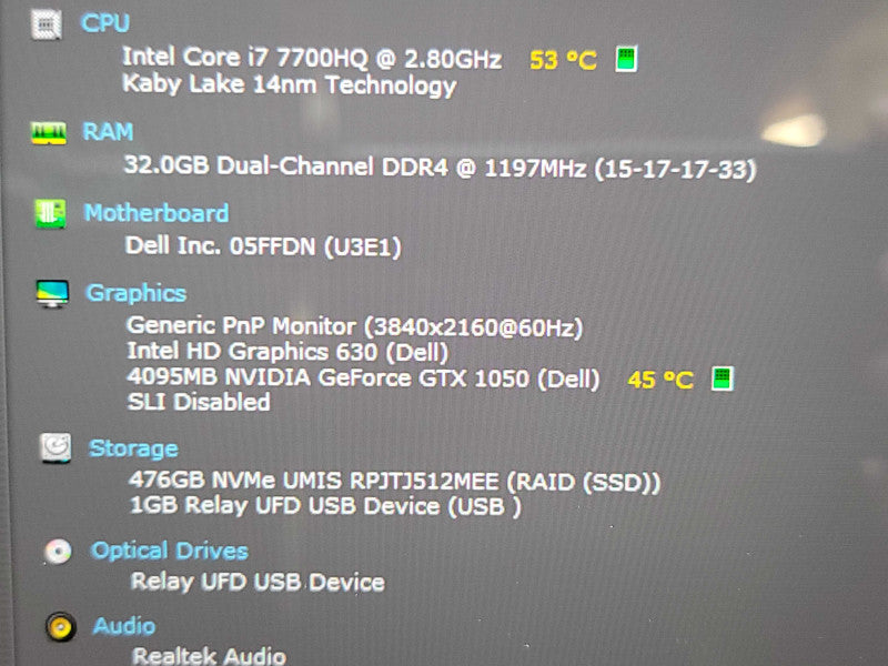 Dell XPS  15 9560| i7-7700HQ| 32GB DDR4| GTX 1050| 512GB SSD 4K TOUCH β Lap200