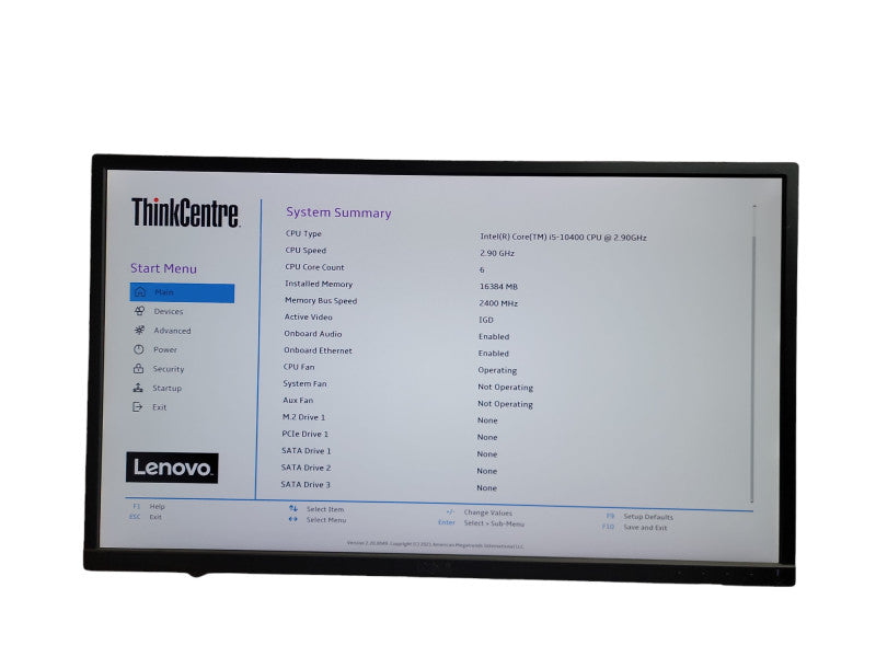 Lenovo ThinkCentre M70s i5 - 10400 CPU @ 2.90GHz 16GB DDR4 Ram  θ