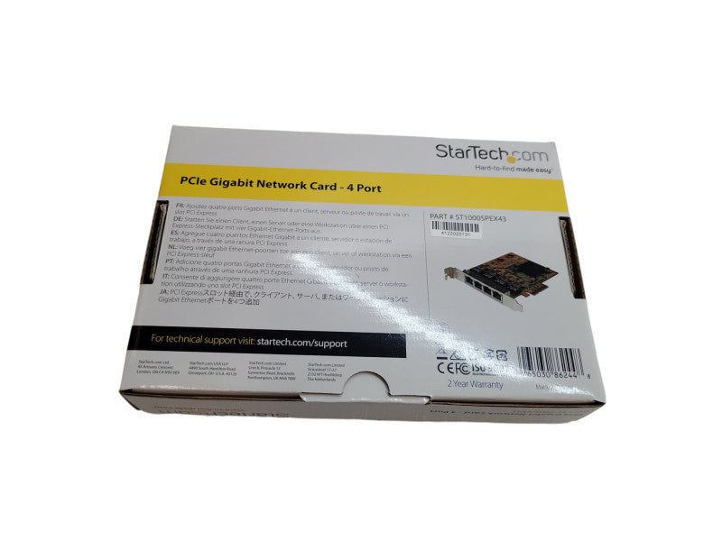 StarTech 4-Port PCI Express Gigabit Ethernet Networking Card Q%